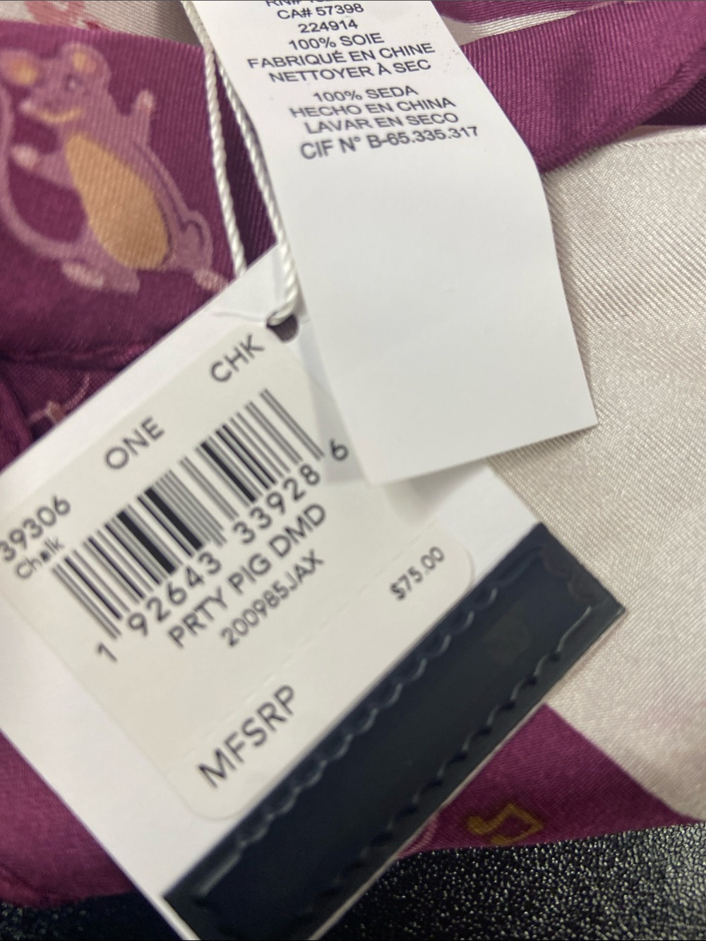Coach Limited Edition Party Animal Silk Diamond Scarf NWT - Picture 4 of 4